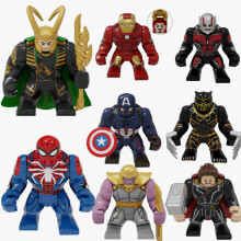 8 kpl Hulk Thor Loki Big Figures -leluja, jotka sopivat Legoon