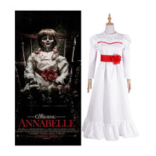 (Volwassenen-M) Halloween Horrorpop Witte Jurk Cosplay Kostuum