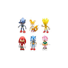 Mini-Figuren-Set, 6-teilig, Sonic-Kuchenaufsätze, Mini-Figuren-Set, Geburtstagsparty-Zubehör, Cupcak