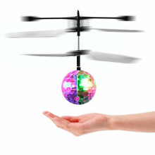 Mini-Drohne mit fliegender Discokugel, Infrarot-Induktion, bunte LED-Fernbedienung, RC-Hubschrauber-