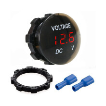 Mini waterdichte voltmeter met LED-digitaal display, spanningsmeter DC 12V-24V, universeel voor auto's