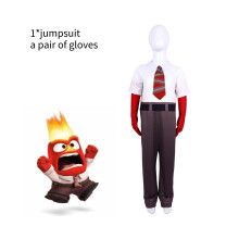 (Woede, 120) Nieuw Inside Out 2 Cosplaykostuum Woede Cosplay-outfits voor kinderen Halloween toneelvoorstelling