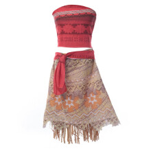 (Moana-mekko, 11-12T(160)) Moana-mekot Tyttöjen Cosplay Vaiana Prinsessa Mekko Kaulakoru Peruukki Asusetti
