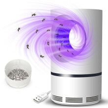(1 stuk) Veilige fotokatalytische muggenlamp met LED-verlichting, niet-giftige UV-insectenval, USB-aansluiting