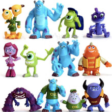 Monsters Inc. 12-delige PVC-figuurtjesset – 2-5 cm, veelkleurige verzamelobjecten voor kinderen, cadeau-idee