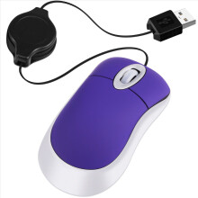 Mini USB-johdollinen hiiri, sisäänvedettävä, pienikokoinen hiiri, 1600 DPI, optinen