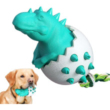 MoreJoy Hunde-Kauspielzeug, Welpen-Zahnbürste, robustes Dinosaurier-Ei-Backenzahnspielzeug, für aggr