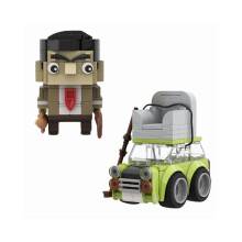 (Mr. Bean + Auto) Mr. Bean en Auto bouwblokken figuren speelgoed beste actiefiguren cadeau geschikt