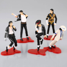 Pop Of King Michael Jackson 4" Figuren 5 Poses Beeldjes Set Cadeau Pop Beeldje