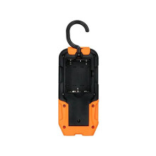 Draagbare LED-werklamp met ophanghaak en magneetsluiting, werkt op batterijen, compacte werklamp.