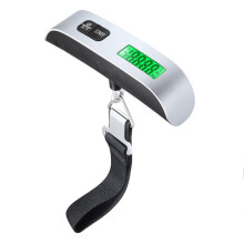 Kannettava digitaalinen matkatavaravaaka LCD-näytöllä, matkakoukulla, ripustuspaino 110 paunaa 50 kg