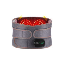 Oplaadbare verwarmingsmassageband, warmtekompres, verwarmingsband met controller en rood licht.