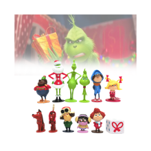 12 kuvaa Grinch-muovimallilelu nukkekakku työpöydän koristekokoelma lahja