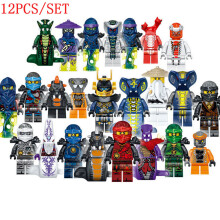12-delige set Ninjago minifiguren Kai Jay bouwblokken kinderspeelgoed cadeau