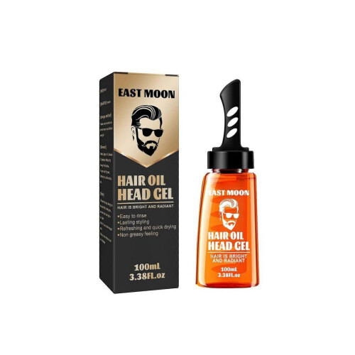 Haargel met kam voor mannen, stylingwaxoplossing 100 ml