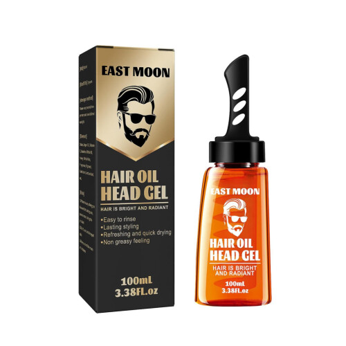 Haargel met kam voor mannen, stylingwaxoplossing 100 ml