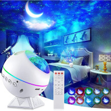Maan-, sterren- en nevelprojector met Bluetooth-muziekluidspreker en afstandsbediening, perfect als
