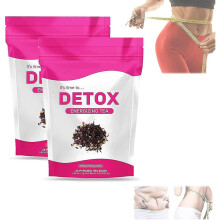 (2 pussia) Detox-energiaa antava tee, Detox-tee, Täysin luonnollinen, Laksatiiviton Tukee tervettä painoa,