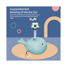1 stuk walvisvormige drijvende bal met USB-oplaadfunctie, ventilator zonder bladen, schattig en veilig
