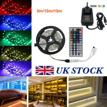 (10M 300LED) 5/10/15M 5050 RGB LED-stripverlichting waterdicht met IR-controller Kerst