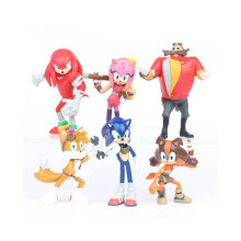 (2) 6 stuks/set Sonic Hedgehog PVC-figuurtjes speelgoed taartdecoratie