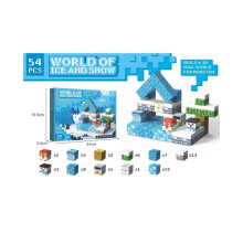 (Himmelblau) Minecraft Schnee-Eis-Dschungel-Weihnachtsserie Magnetwürfel-Spielzeugbausteine