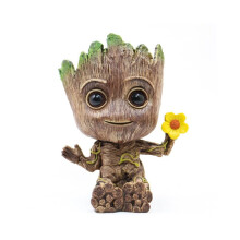 (Flower Groot) Söpö galaksin vartijat -vauva Groot -puumieshahmo, kukkaruukku, kynäruukku, lastenlelu
