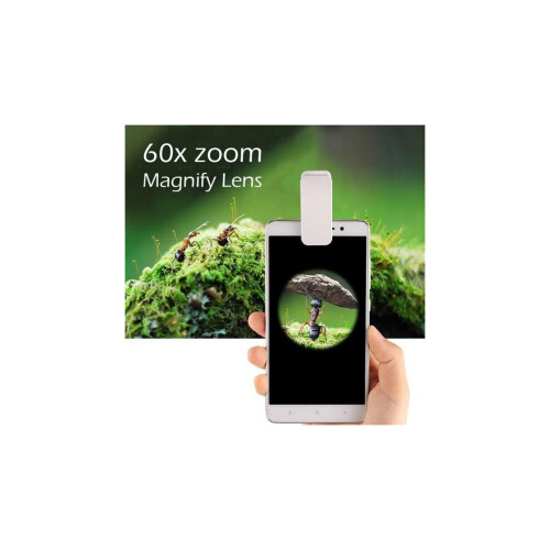 60x optische zoom telefoonmicrofoonlens vergrootglas met clip 1