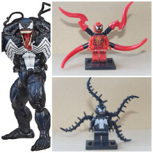 Venom Carnage mini-actiefiguurtjes passen in Lego Spiderman speelgoedsets
