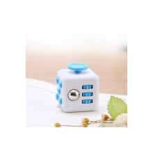 (Wit+Blauw) Fidget Hand Vinger Kubus Focus Stressverlichter Speelgoed