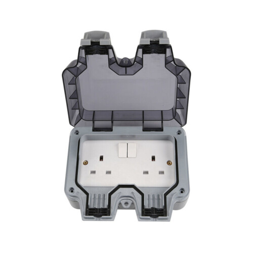 Prises extérieures étanches IP66 13A à 2 interrupteurs