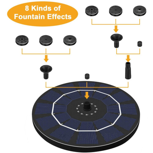2,5W Solar Waterfontein Drijvende Fonteinpomp 2