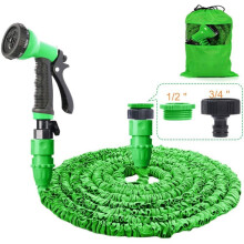 Tuyau d'arrosage extensible et flexible de 30 m (100 pi) avec 8 fonctions (vert, 30 m [100 pi])