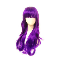 Meisjes Descendants 2 Mal Pruik Cosplay Verkleedkostuum Halloween Jurk met Lang Krullend Haar