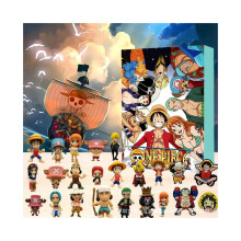 One Piece Luffy 24-daagse adventskalender in een verrassingsdoos van PVC - Kerstcadeau en decoratie