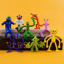 Friends Rainbow Vibrant PVC actiefigurenset met 8 speelse doosontwerpen (blindverpakking)