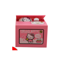 (Hello Kitty) Kids Cartoon with music Bank Money Coin Saving Box Gift Stealing Eating Coin Storage