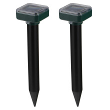 HI 2x Solar Mole Repeller Repellents Ultrasonic Outdoor Pest Deterrent Garden