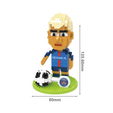 (NEYMAR JR, 376 kpl) Jalkapalloilija Tähti Mini Timantti Rakennuspalikka Tee-se-itse Tiili Lapsen Lahjalelu
