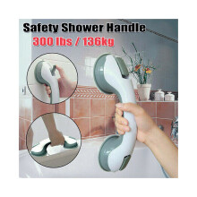 Veiligheidshulpmiddel voor de badkamer: handgreep met zuignap voor bad en douche, handdoekrek.