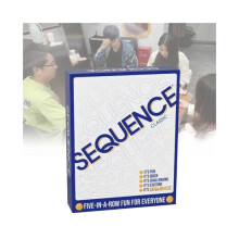 Sequence Fun familiestrategie bordspel met kaarten voor groepsbijeenkomsten.