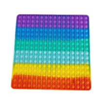 (Vierkant) Jumbo Grote Poppet It Speelgoed Regenboog Bellen Fidget Sensorisch Anti-Angst Speelgoed Poppit