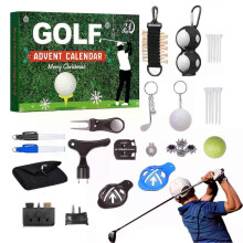 Golf Adventskalender Kerst Aftelkalender 24-delige Accessoireset Golfthema Design