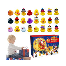 Adventskalender met 24 rubberen eendjes, leuk cadeau.