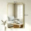 Homcom (Yellow) HOMCOM Rectangular Wall Mirror, 90 x 60 cm Wall Mounted Bathroom Mirror 3