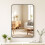 Homcom (Black) HOMCOM Rectangular Wall Mirror, 90 x 60 cm Wall Mounted Bathroom Mirror 8