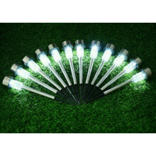 10x LED-paalverlichting op zonne-energie van roestvrij staal voor tuin, terras en buiten (VK)