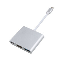 3 in 1 USB-C USB-keskitin uros-naaras USB 3.1 Type-C - HDMI USB 3.0 -lataussovitin Macbook Airille