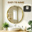 Homcom (Yellow) HOMCOM Wall Mirror 61 cm, Wall Mounted Bathroom Mirror 7