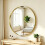Homcom (Yellow) HOMCOM Wall Mirror 61 cm, Wall Mounted Bathroom Mirror 9